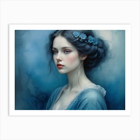 Beauty In Blue 01 Art Print