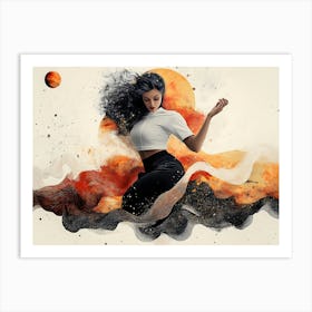 Dancer In Space Art Print