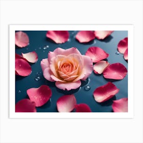 Pink Rose Petals Art Print