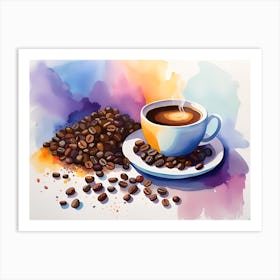 Coffee Painting 2 Art Print