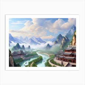 Chinese Landscape Art Print