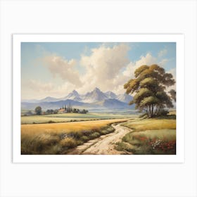 Tranquil Countryside Landscape Art Print