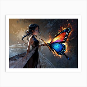 Butterfly Girl Art Print