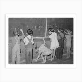 Children At The Board, Lake Dick Project, Arkansas By Russell Lee Art Print