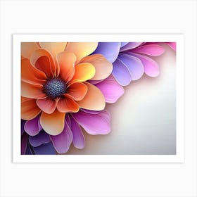 3d Abstract Flower 2 Art Print