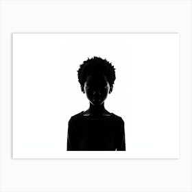 African Silhouette Blend Art Print