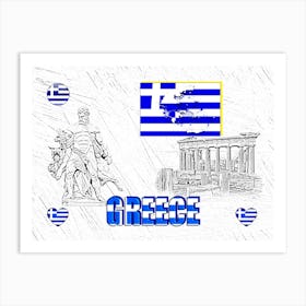 OUR HOME - GREECE design collection Art Print