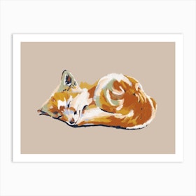 Sleeping Little Fox Art Print