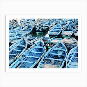 Blue Boats Art Print