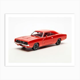 Toy Car 69 Dodge Charger Red Art Print