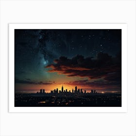 Night Sky Over Chicago Art Print