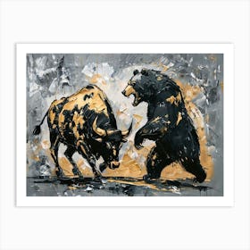 Bull And Bear Art Print