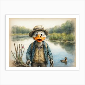 Ducks In The Woods Art Print