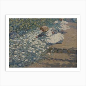 Children In The Garden 2 Art Print