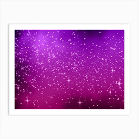 Pink Purple Shining Star Background Art Print