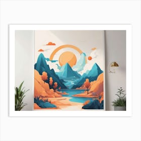 Abstract Landscape Painting Art Print