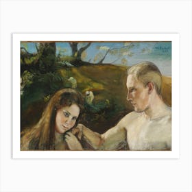 Adam And Eve, 1897, By Magnus Enckell Art Print