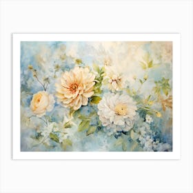 Vintage Pastel Flowers 9 Art Print