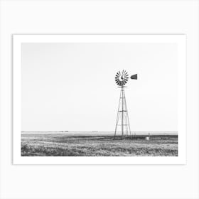 Windmill On Ranch Art Print