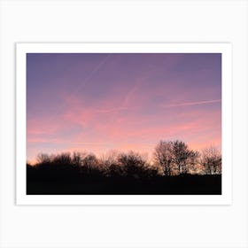 Sunrise Over A Field 2 Art Print