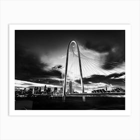 Dallas, Texas Black And White Art Print