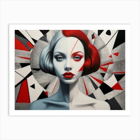 'The Girl With Red Hair' Art Print