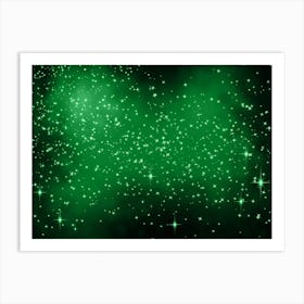 Emerald Shining Star Background Art Print