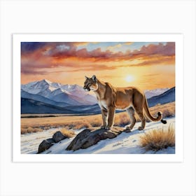 Nature’s Vast Canvas Cougar Art Print