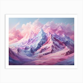 Abstract Mountain Landscape Print Art Print