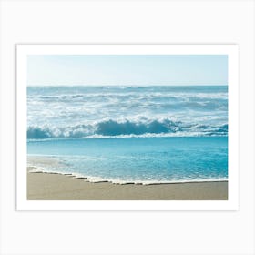 Perfect Aqua Ocean Waves On The Beach Art Print