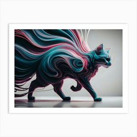 Abstract Cat 22 Art Print