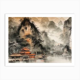 Chinese Landscape Painting 10 Art Print