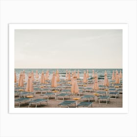 Beach Coast Umbrellas Art Print