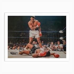 MUHAMMAD ALI VS SONNY LISTON Art Print