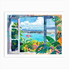 Auckland From The Window View Painting 4 Art Print