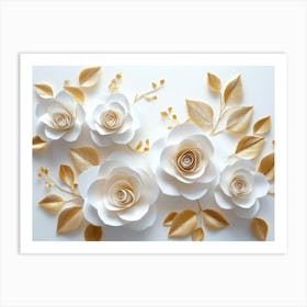 Paper Roses 11 Art Print