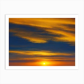 Sunset Over The Ocean 9 Art Print