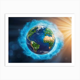 Earth In Space 3 Art Print