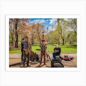 Jazz Band In Central Park Art Print