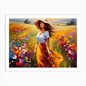 Meadow full of flowers 7 Art Print