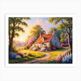 Cottage In The Countryside 1 Art Print