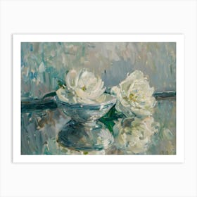 Peonies In A Bowl Art Print