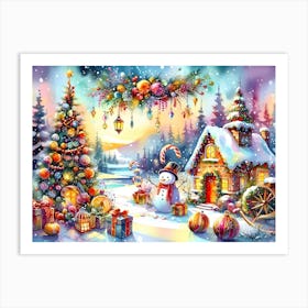 Christmas Village 4 Art Print