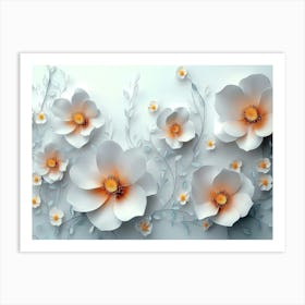 3d Artwork Flower 9 Art Print