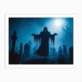 Haunted Cemetery 1 Art Print