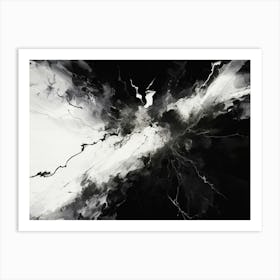 Tranquility Abstract Black And White 1 Art Print