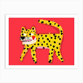 Polka Dot Cheetah  Art Print