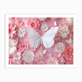 Paper Butterflies 3 Art Print