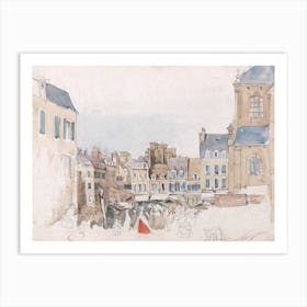 A French Market Place, David Cox Art Print