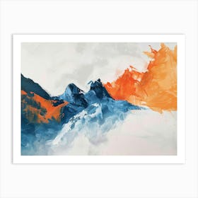 Abstract Mountain Painting 7 Art Print